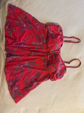 croft & barrow Coral Floral Adjustable-Strap Top
